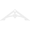 Ekena Millwork Pitch Sellek Architectural Grade PVC Gable Pediment, 48"W x 18"H x 1"P (9/12) GPP048X018X100SLK - alternate 3